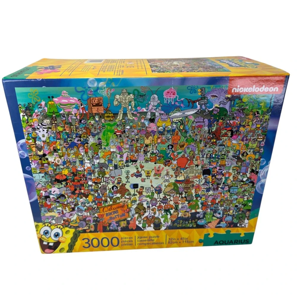 Aquarius SpongeBob SquarePants 3000 Piece Jigsaw Puzzle Bikini Bottom Party New